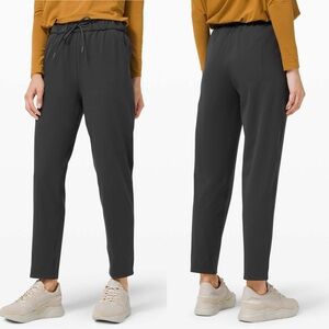 LULULEMON Keep Moving Pant 7/8 High-Rise Graphite Grey Black Lounge Women's 8